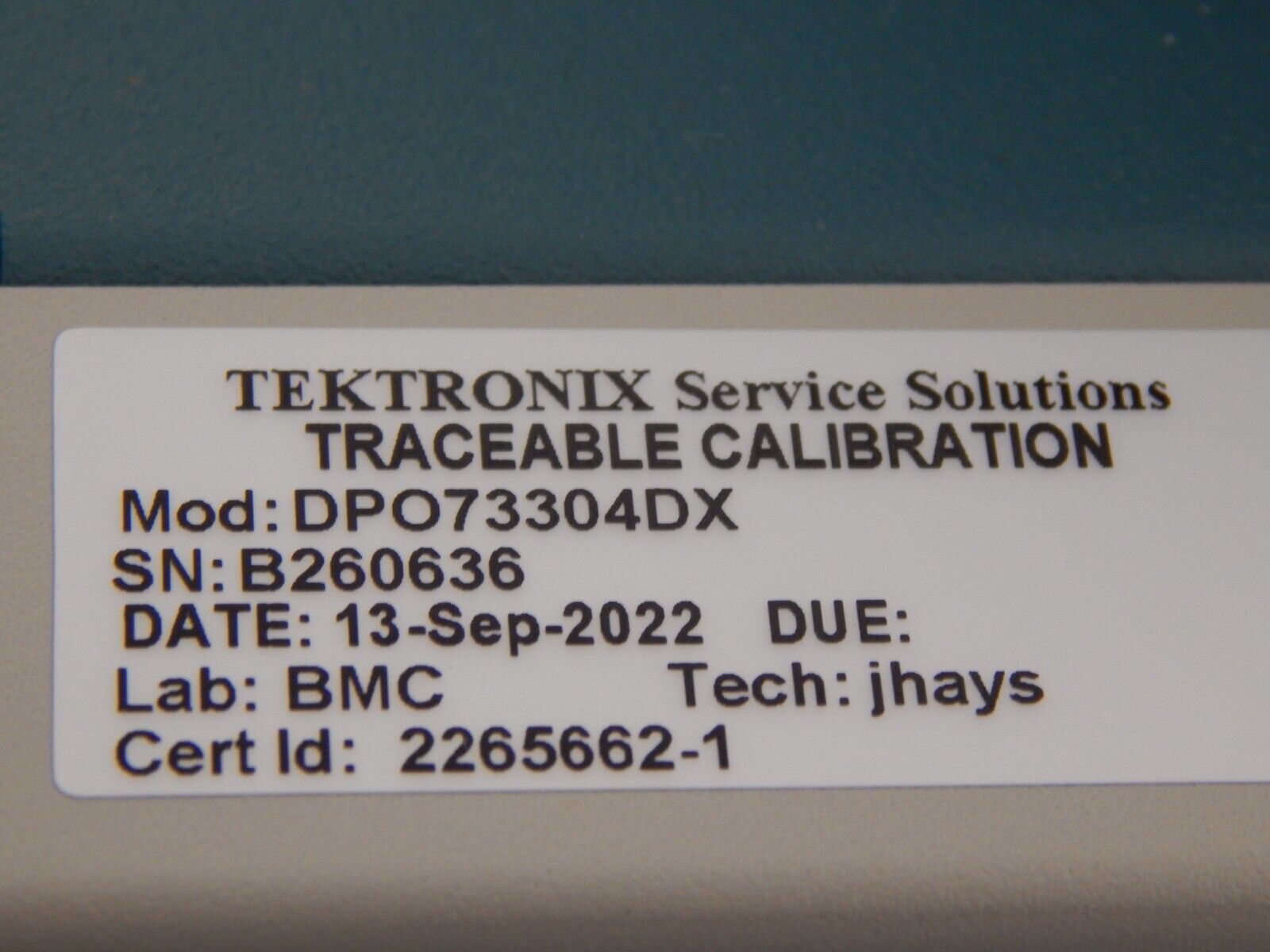 Tektronix MSO73304DX 33GHz 4CH, 100GS/s /NIST cal. w data, from DPO73304DX Tektronix MSO73304DX 33GHz 4CH, 100GS/s /NIST cal. w data, from DPO73304DX